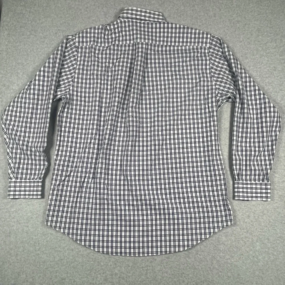 Brooks Brothers Mens L Traditional Non-Iron Button‎ Shirt Long Sleeve Blue/White